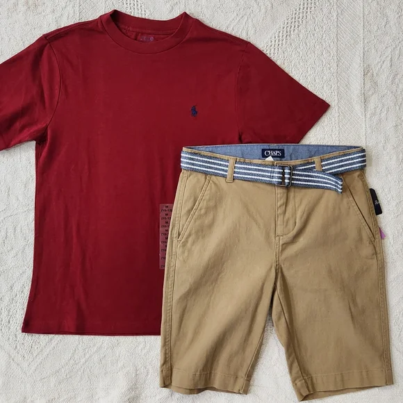 🆕️ Polo Ralph Lauren Tee * Chaps Short - Picture 1 of 4